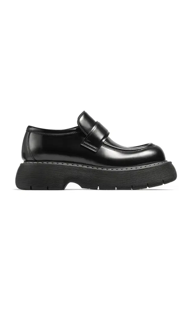 Bottega Veneta Osaka Leather Platform Loafers