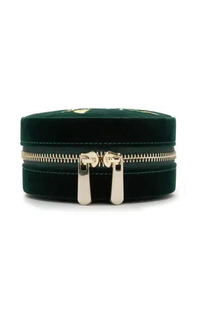WOLF Zoe Embroidered Velvet Travel Round - Green | Thumbnail 24 WOLF Zoe Embroidered Velvet Travel Round - Green | Thumbnail 24