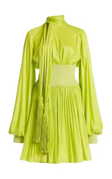Bottega Veneta Tassel-Detailed Chintzed Mini Dress | Thumbnail 5 Bottega Veneta Tassel-Detailed Chintzed Mini Dress | Thumbnail 5