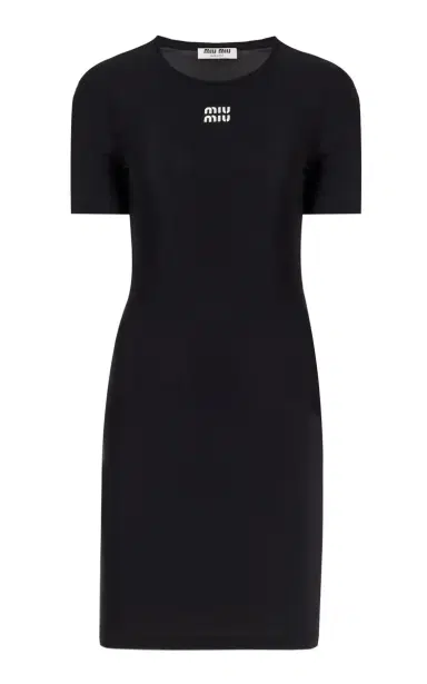 Miu Miu Knit Jersey Mini Dress | Thumbnail 6 Miu Miu Knit Jersey Mini Dress | Thumbnail 6