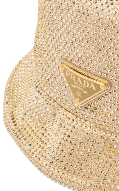 Prada Crystal-Embellished Satin Bucket Hat | Thumbnail 4 Prada Crystal-Embellished Satin Bucket Hat | Thumbnail 4