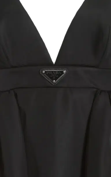 Prada Logo-Detailed Nylon Gabardine Midi Dress | Thumbnail 5 Prada Logo-Detailed Nylon Gabardine Midi Dress | Thumbnail 5