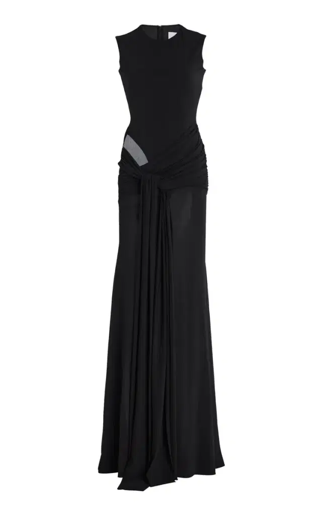Alex Perry Cut-out Draped Jersey Gown