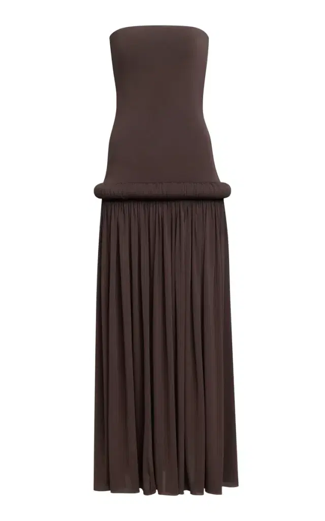 Piped Jersey Maxi Dress
