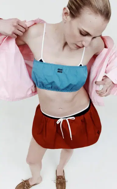 Miu Miu Cotton Bandeau Top | Thumbnail 2 Miu Miu Cotton Bandeau Top | Thumbnail 2
