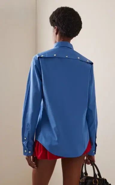 Miu Miu Button-Detailed Cotton-Poplin Shirt | Thumbnail 4 Miu Miu Button-Detailed Cotton-Poplin Shirt | Thumbnail 4