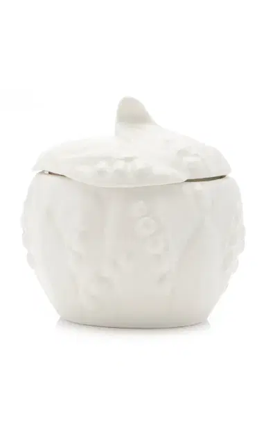 Moda Domus Lily Of The Valley Ceramic Teapot; Cream; and Sugar Set | Thumbnail 5 Moda Domus Lily Of The Valley Ceramic Teapot; Cream; and Sugar Set | Thumbnail 5