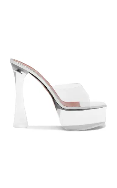 Amina Muaddi Dalida PVC Platform Mules | Thumbnail 6 Amina Muaddi Dalida PVC Platform Mules | Thumbnail 6
