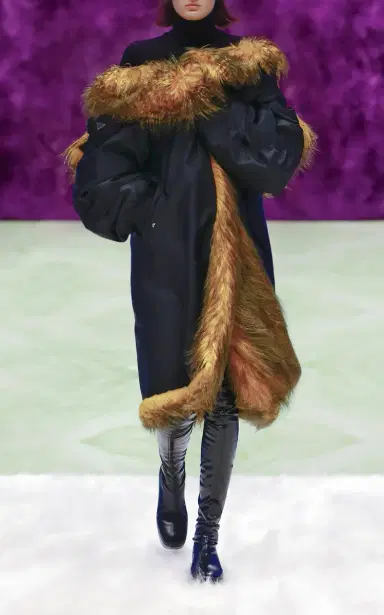Prada Faux Fur-lined Shell Jacket | Thumbnail 3