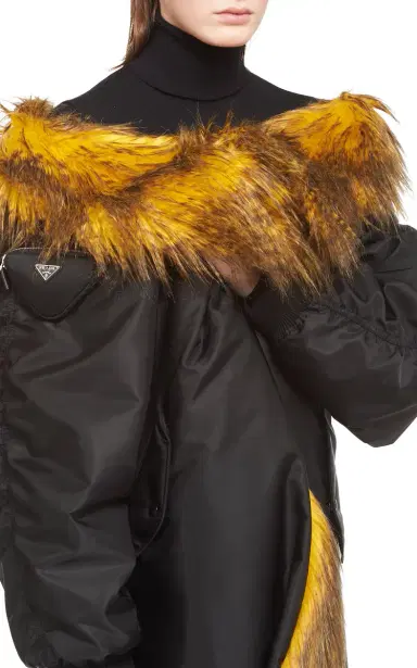 Prada Faux Fur-lined Shell Jacket | Thumbnail 5