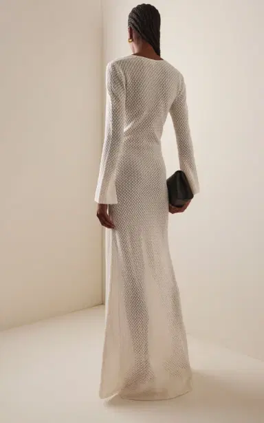 THE GARMENT Exclusive Tanzania Pointelle-Knit Organic Cotton Gown | Thumbnail 4 THE GARMENT Exclusive Tanzania Pointelle-Knit Organic Cotton Gown | Thumbnail 4