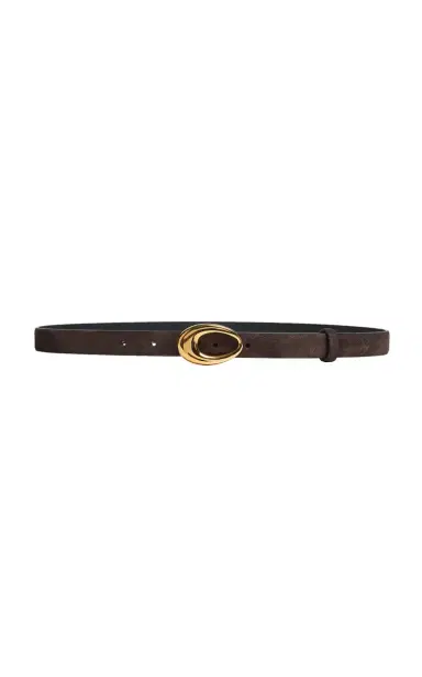 Khaite Olivia Suede Belt - Brown - 90 cm | Thumbnail 1