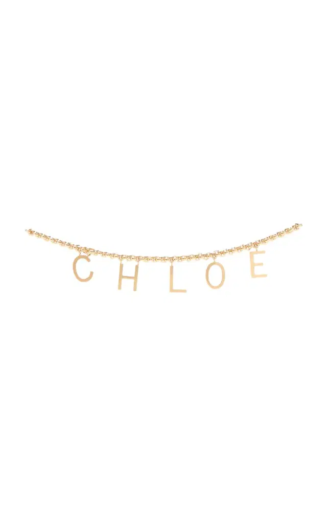 Chloé Letters Gold-Tone Chain Belt