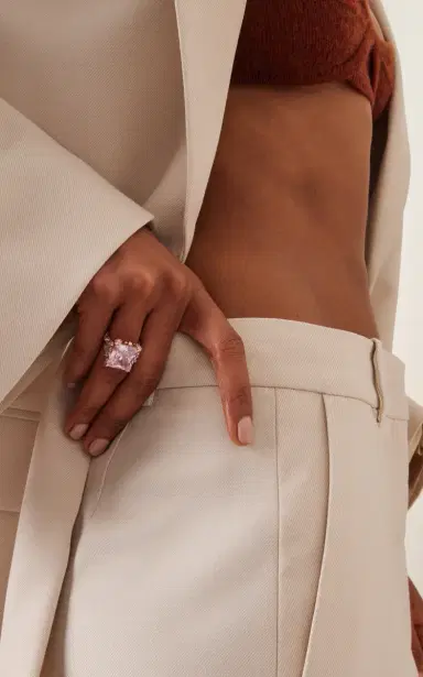 Anabela Chan 18K Gold And Rhodium Vermeil Pale Rose Cinderella Ring | Thumbnail 3 Anabela Chan 18K Gold And Rhodium Vermeil Pale Rose Cinderella Ring | Thumbnail 3