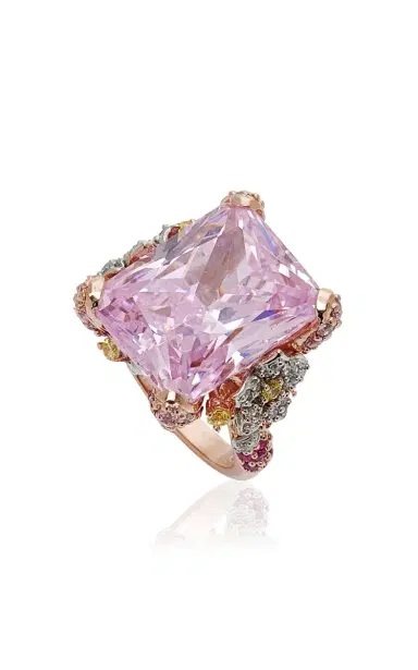 Anabela Chan 18K Gold And Rhodium Vermeil Pale Rose Cinderella Ring | Thumbnail 4 Anabela Chan 18K Gold And Rhodium Vermeil Pale Rose Cinderella Ring | Thumbnail 4