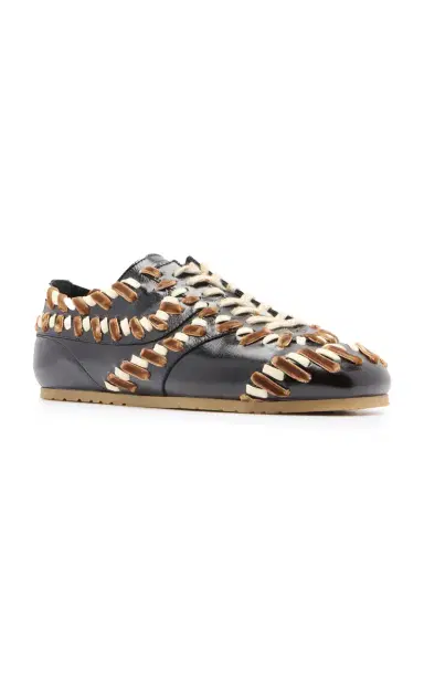 Dries Van Noten Leather Sneakers | Thumbnail 4 Dries Van Noten Leather Sneakers | Thumbnail 4