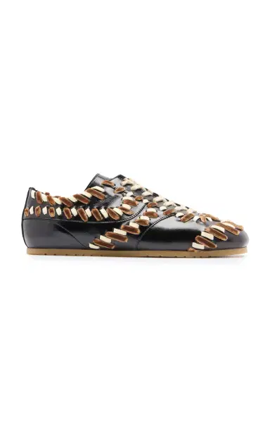 Dries Van Noten Leather Sneakers | Thumbnail 1 Dries Van Noten Leather Sneakers | Thumbnail 1