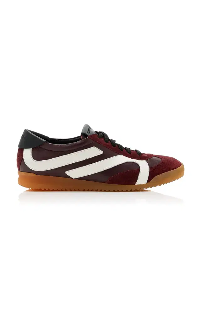 Track Leather Sneakers - Burgundy