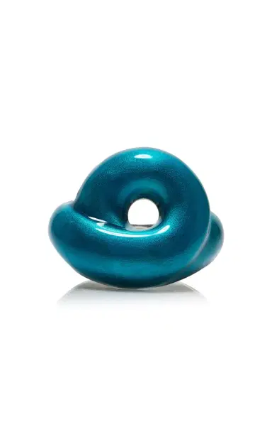 Bea Bongiasca Silver And Ocean Blue Enamel Tarallo Ring | Thumbnail 1