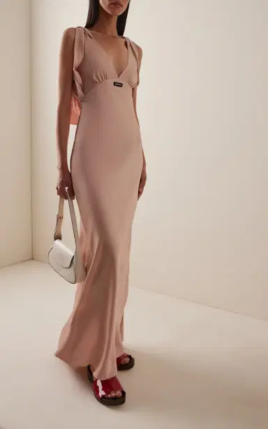 Miu Miu Satin Maxi Slip Dress | Thumbnail 2