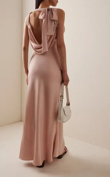 Miu Miu Satin Maxi Slip Dress | Thumbnail 4