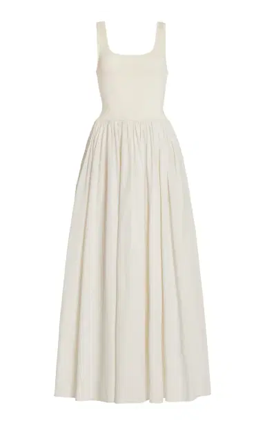 Matteau Ribbed-Knit and Cotton Maxi Dress | Thumbnail 2