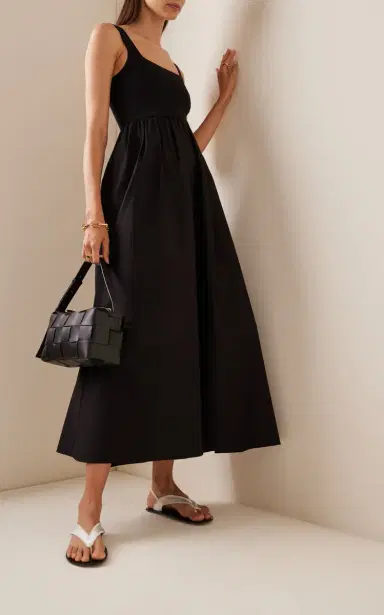 Matteau Ribbed-Knit and Cotton Maxi Dress | Thumbnail 3