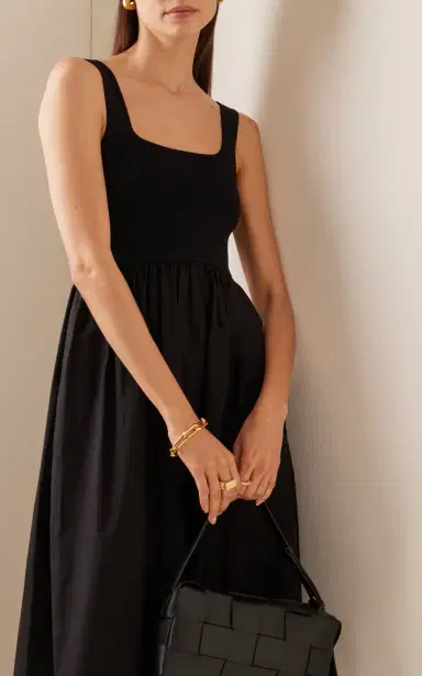 Matteau Ribbed-Knit and Cotton Maxi Dress | Thumbnail 4