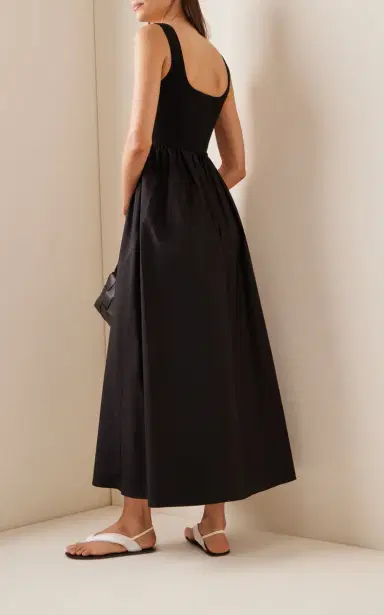 Matteau Ribbed-Knit and Cotton Maxi Dress | Thumbnail 5
