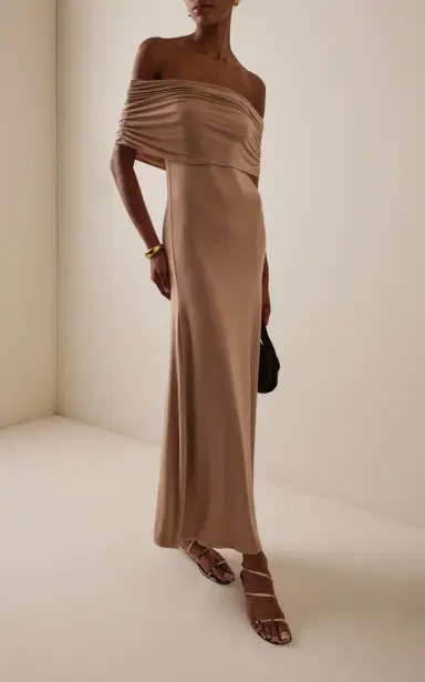 ANEMOS Ruched Off-The-Shoulder Maxi Dress | Thumbnail 3