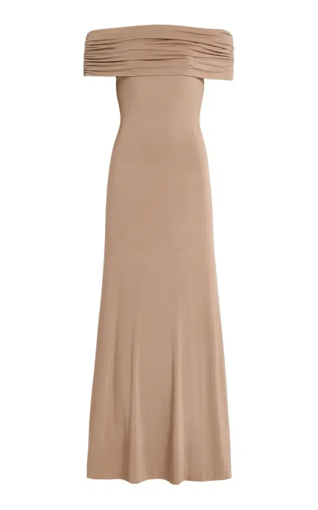 Anemos Ruched Off-The-Shoulder Maxi Dress