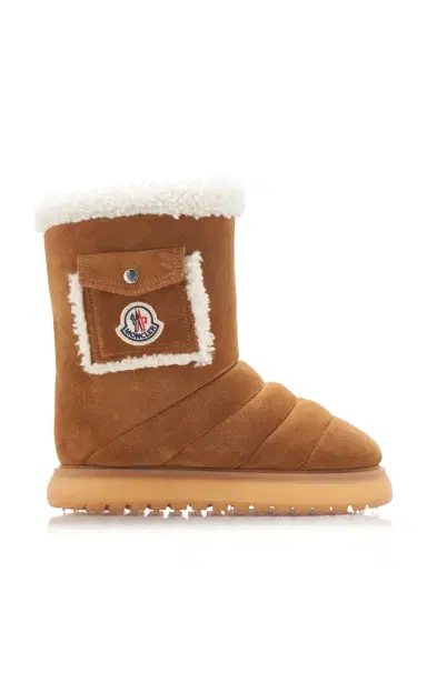 Moncler Gaia Pocket-Detailed Suede Ankle Boots | Thumbnail 1 Moncler Gaia Pocket-Detailed Suede Ankle Boots | Thumbnail 1
