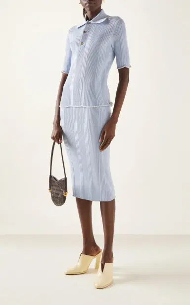Bottega Veneta Ribbed Cotton Midi Skirt | Thumbnail 2