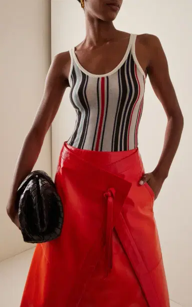 Bottega Veneta Striped Cotton-Knit Tank Top | Thumbnail 2
