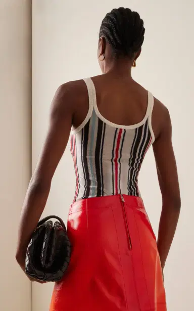 Bottega Veneta Striped Cotton-Knit Tank Top | Thumbnail 4
