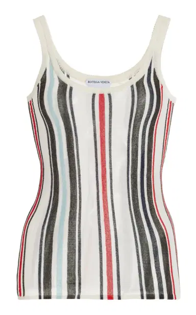 Bottega Veneta Striped Cotton-Knit Tank Top | Thumbnail 6