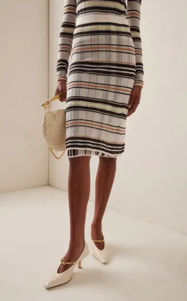 Bottega Veneta Plaid Cotton Skirt | Thumbnail 3