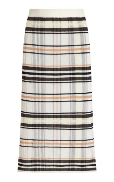Bottega Veneta Plaid Cotton Skirt | Thumbnail 6