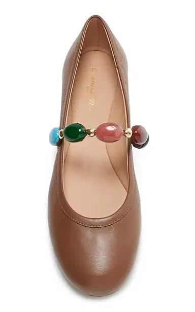 Gianvito Rossi Shanti Leather Mary Jane Flats | Thumbnail 3