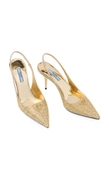 Prada Crystal-Embellished Satin Slingback Pumps | Thumbnail 4 Prada Crystal-Embellished Satin Slingback Pumps | Thumbnail 4