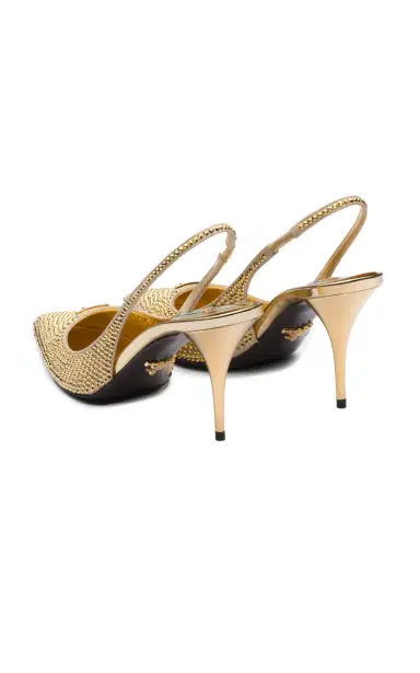 Prada Crystal-Embellished Satin Slingback Pumps | Thumbnail 5 Prada Crystal-Embellished Satin Slingback Pumps | Thumbnail 5