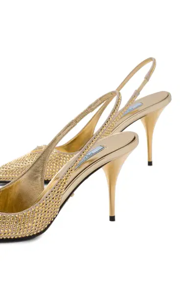 Prada Crystal-Embellished Satin Slingback Pumps | Thumbnail 7 Prada Crystal-Embellished Satin Slingback Pumps | Thumbnail 7