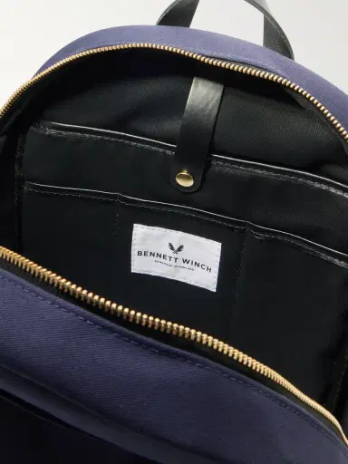 Bennett Winch Logo-Embroidered Leather-Trimmed Cotton-Canvas Backpack - Men | Thumbnail 5 Bennett Winch Logo-Embroidered Leather-Trimmed Cotton-Canvas Backpack - Men | Thumbnail 5