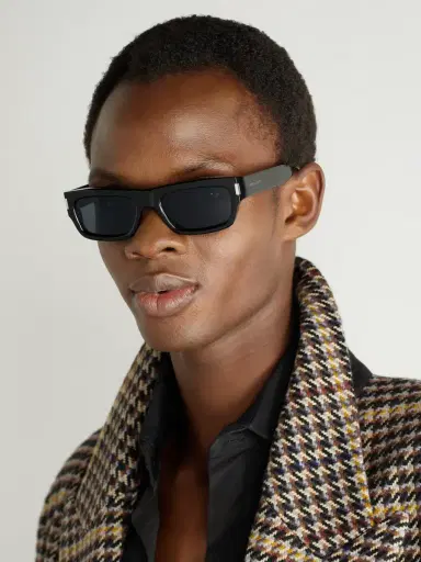 Saint Laurent Rectangular-Frame Acetate Sunglasses - Men | Thumbnail 2 Saint Laurent Rectangular-Frame Acetate Sunglasses - Men | Thumbnail 2