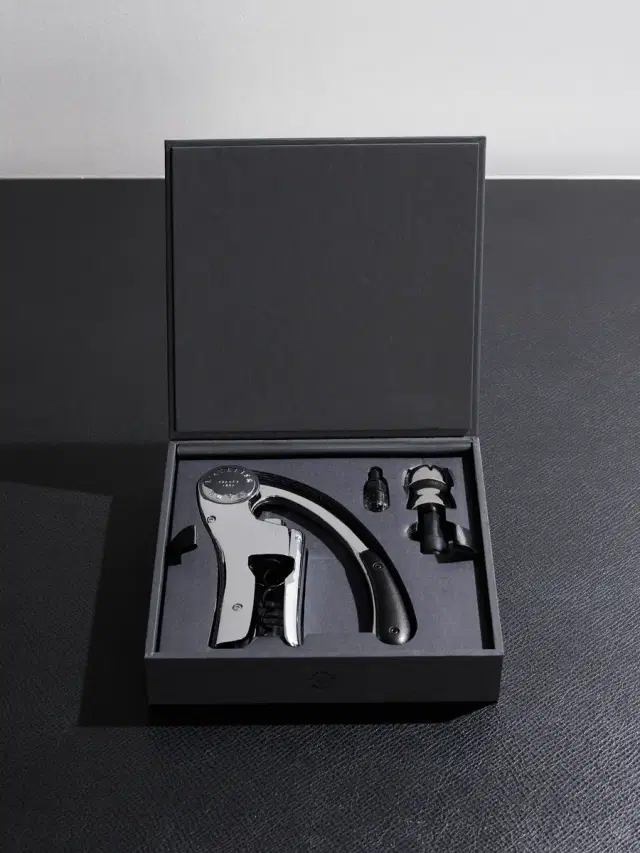 L'Atelier Du Vin Up & Down Silver-Tone and Leather Corkscrew and Champagne Stopper Set - Men