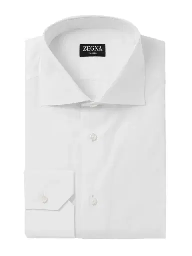 Zegna Cutaway-Collar Cotton-Twill Shirt - Men | Thumbnail 1 Zegna Cutaway-Collar Cotton-Twill Shirt - Men | Thumbnail 1