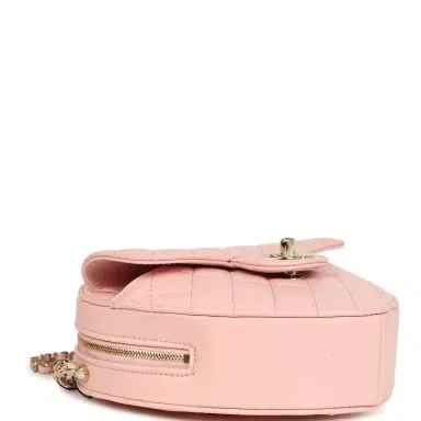 Chanel Chanel CC In Love Large Heart Bag with Chain Light Pink Lambskin Light Gold Hardware | Thumbnail 7 Chanel Chanel CC In Love Large Heart Bag with Chain Light Pink Lambskin Light Gold Hardware | Thumbnail 7