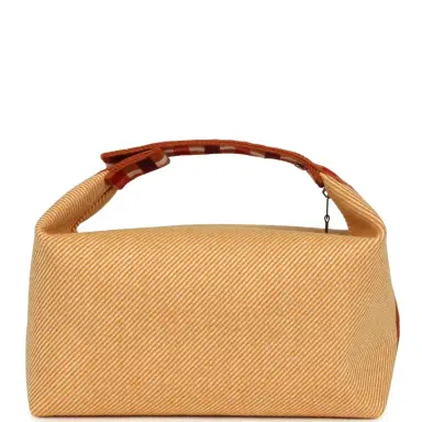 HERMÈS Hermes Bride A Brac Carre Case GM Fauve Merino Wool Palladium Hardware | Thumbnail 4 HERMÈS Hermes Bride A Brac Carre Case GM Fauve Merino Wool Palladium Hardware | Thumbnail 4