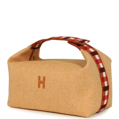 HERMÈS Hermes Bride A Brac Carre Case GM Fauve Merino Wool Palladium Hardware | Thumbnail 5 HERMÈS Hermes Bride A Brac Carre Case GM Fauve Merino Wool Palladium Hardware | Thumbnail 5