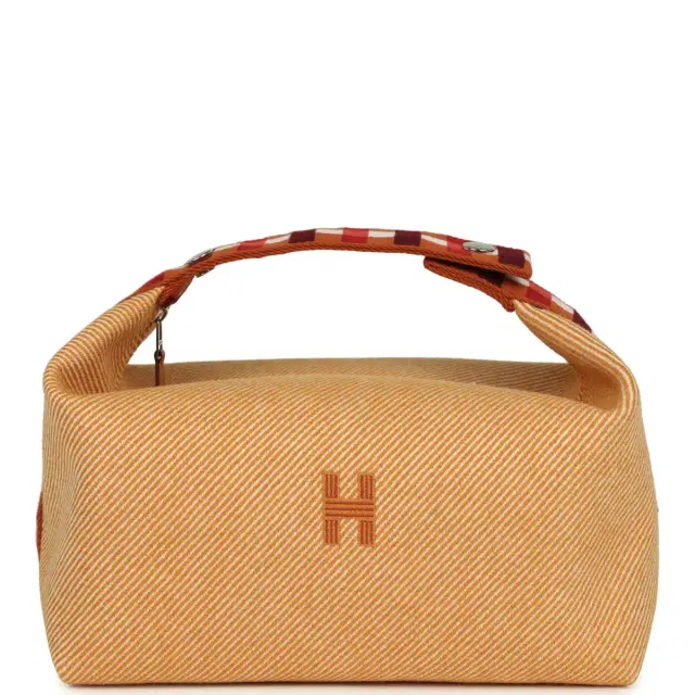 hermes Hermes Bride A Brac Carre Case GM Fauve Merino Wool Palladium Hardware